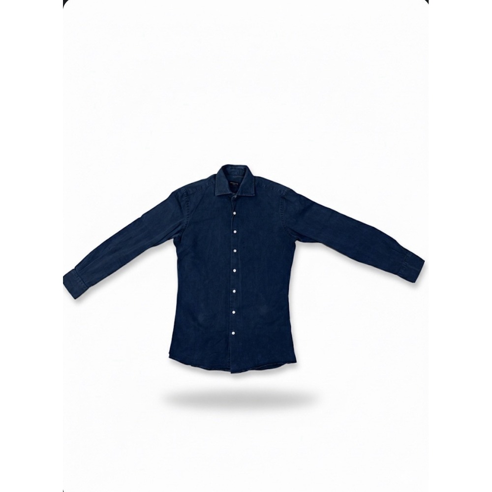 Men's Navy Casual Button Down Shirt